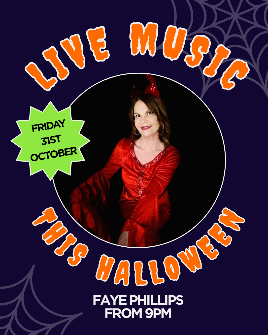 White and Orange Modern Live Music Event Instagram Post (1)